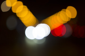 Image showing Colorful bokeh on black background