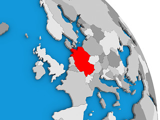 Image showing Germany on globe