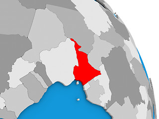 Image showing Cameroon on globe