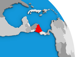 Image showing Nicaragua on globe