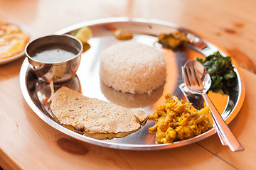 Image showing Nepali Thali, Upper Mustang style