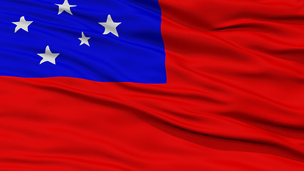 Image showing Closeup Apia City Flag, Samoa