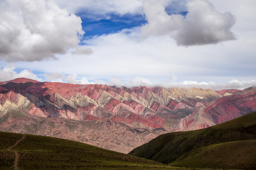 Image showing Serranias del Hornocal, colored mountains, Argentina