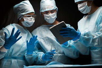 Image showing Image of doctors with tablet