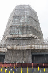 Image showing Bamboo Scaffolding Skyscraper