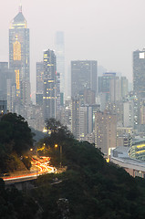 Image showing urban city night and traffic road