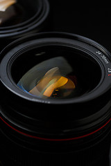 Image showing Photo of two camera lenses