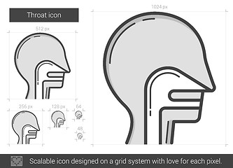 Image showing Throat line icon.