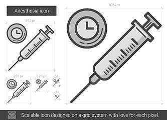 Image showing Anesthesia line icon.