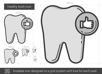 Image showing Healthy tooth line icon.