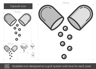 Image showing Capsule line icon.