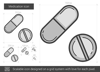 Image showing Medication line icon.