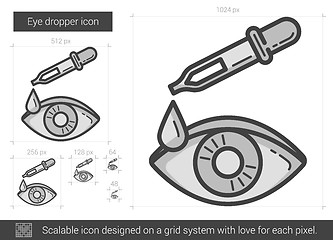 Image showing Eye dropper line icon.