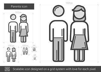 Image showing Parents line icon.