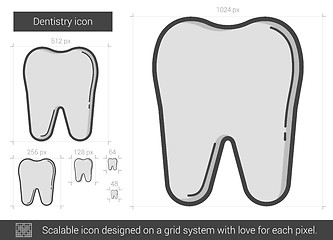 Image showing Dentistry line icon.