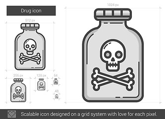 Image showing Drug line icon.