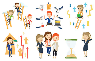 Image showing Vector set of business characters.