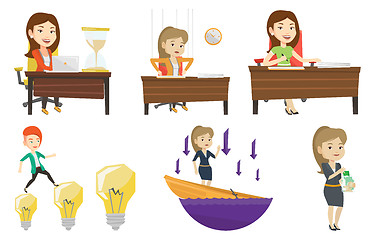 Image showing Vector set of business characters.