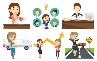 Image showing Vector set of business characters.