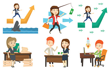 Image showing Vector set of business characters.