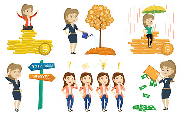 Image showing Vector set of business characters.