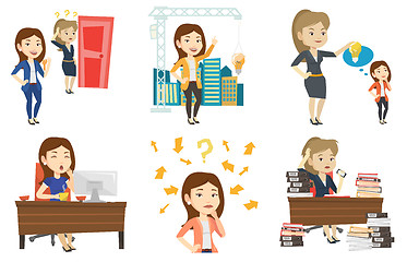 Image showing Vector set of business characters.