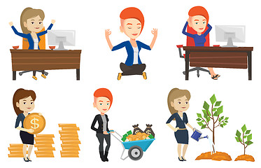 Image showing Vector set of business characters.