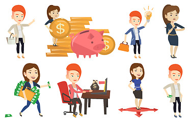 Image showing Vector set of business characters.