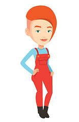 Image showing Proud caucasian farmer vector illustration.