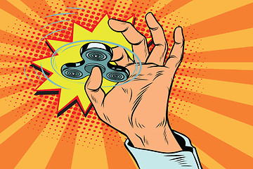 Image showing fidget spinner hand rotation