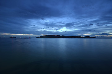 Image showing Sunset view in Kota Kinabalu, Sabah