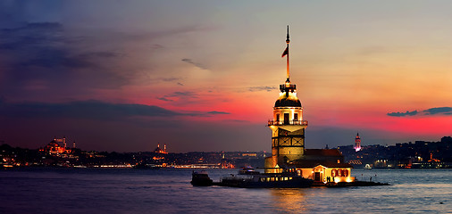 Image showing Maiden Tower in Istanbul