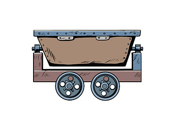 Image showing Metal mining trolley