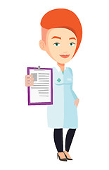 Image showing Doctor with clipboard vector illustration.