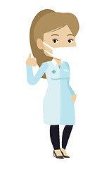 Image showing Doctor giving thumbs up vector illustration.