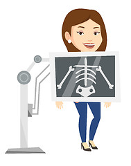 Image showing Patient during x ray procedure vector illustration