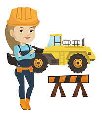 Image showing Confident builder with arms crossed.