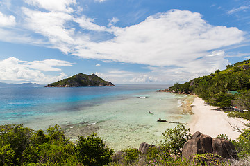 Image showing island beach in indian ocean on seychelles