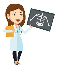 Image showing Doctor examining radiograph vector illustration.