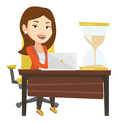 Image showing Business woman working in office.