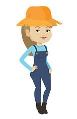 Image showing Proud caucasian farmer vector illustration.