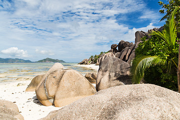 Image showing island beach in indian ocean on seychelles