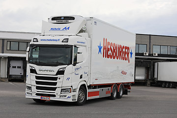 Image showing Scania Refrigerated Trailer Exits Loading Zone