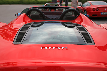 Image showing Detail of Red Ferrari Engine