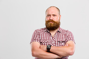 Image showing Doubting man with ginger beard