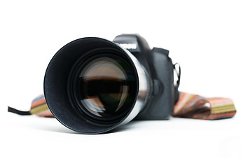 Image showing Camera with lens and strap