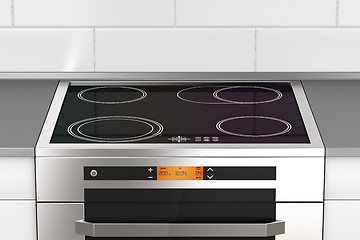 Image showing Stove with induction cooktop