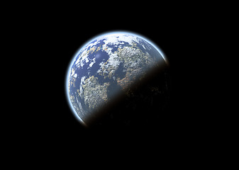 Image showing Planet half