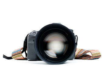 Image showing Camera with lens and belt