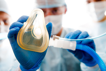 Image showing Photo of anesthesiologist with mask